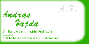 andras hajda business card